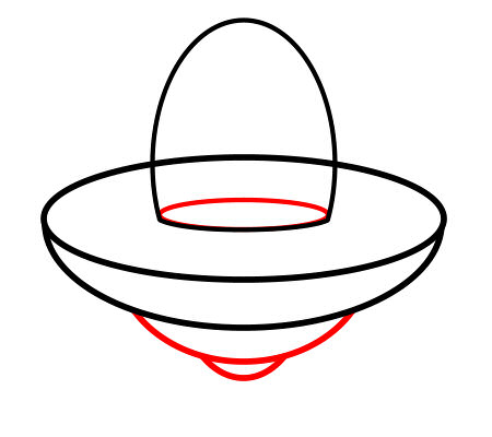 Drawing a cartoon spaceship