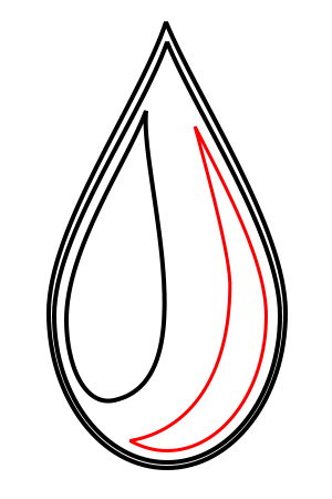 Drawing cartoon water