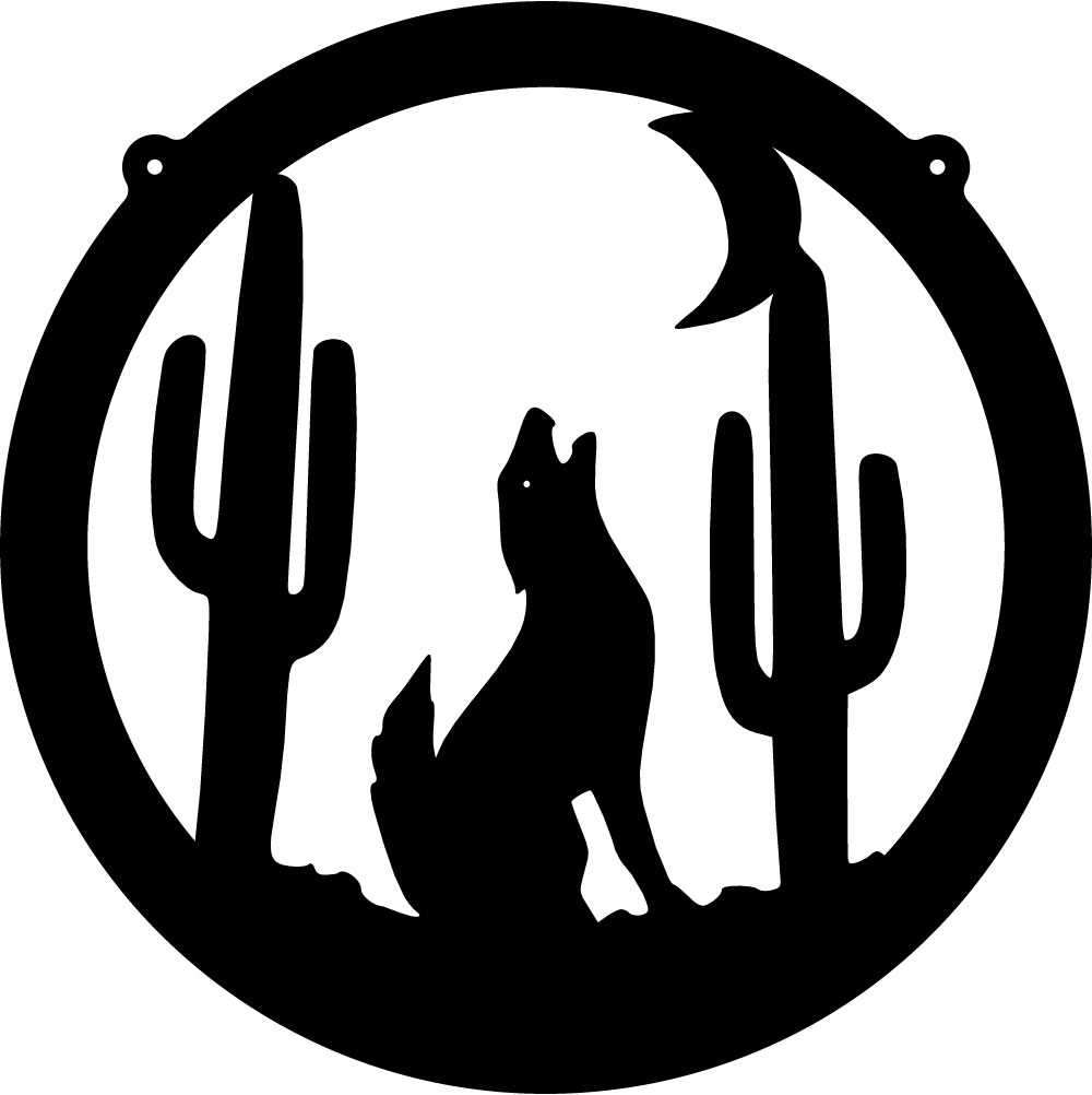 Wolf Howling Decals, circular cowboy designs decals, cowboy decals ...