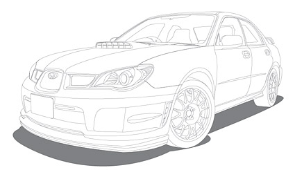 Vector line drawing car_Vectors Download | Crazy Free vector.