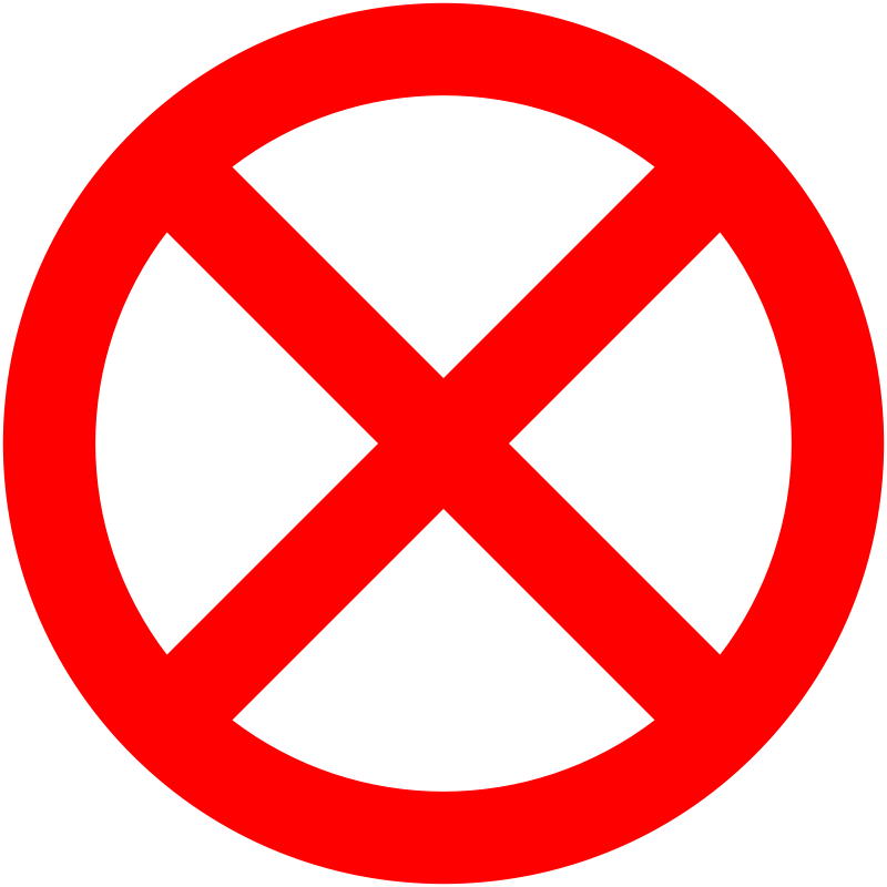 Clipart - No-sign X