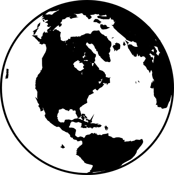 White And Black Globe Clip Art Vector Clip Art Online Royalty ...