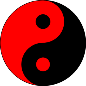 Red/black Ying Yang Clip Art - vector clip art online ...