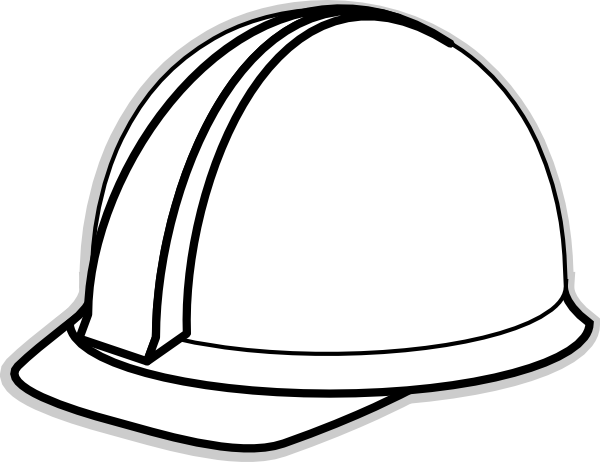 White Hard Hat 2 clip art - vector clip art online, royalty free ...
