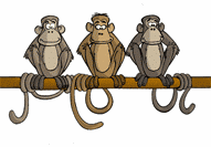 animated three monkeys cliparts