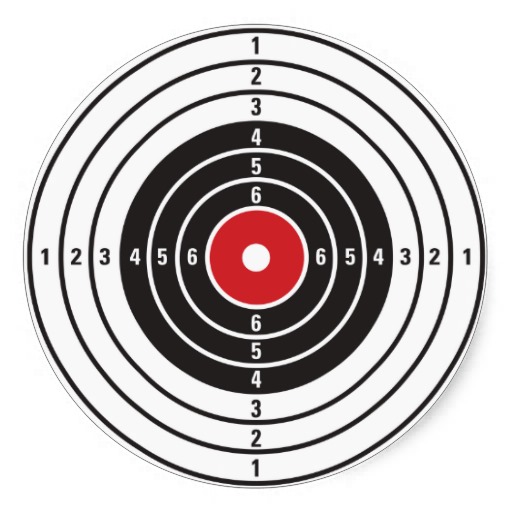 Shooting Target Sticker from Zazzle.