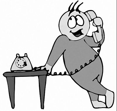 Free Stock Photos | Black And White Cartoon Guy Talking On A ...