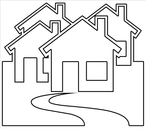 Neighborhood Outline clip art - vector clip art online, royalty ...