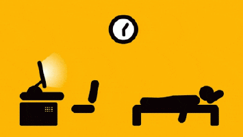 worklife balance, work, hard, tired, sleep animated GIF | PopKey