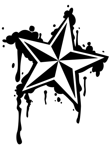 Dripping Nautical Star by Lintastic