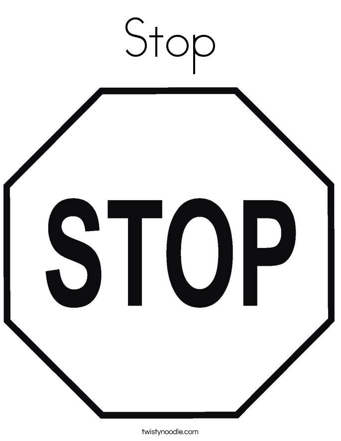 Traffic Signs and Signals Coloring Pages - Twisty Noodle