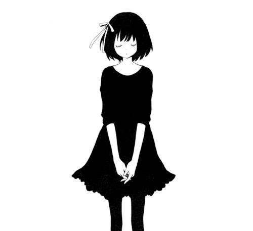 Black and White anime manga anime love sad anime sad anime girl ...