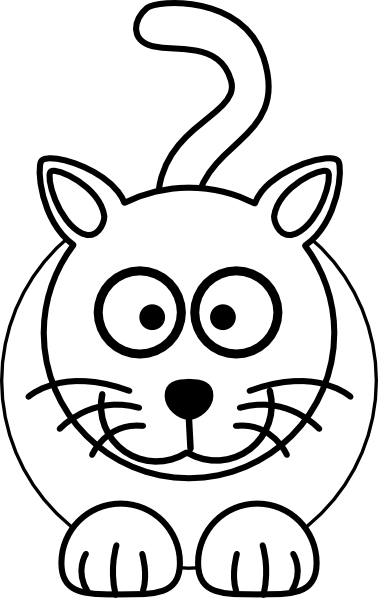 Cat Clip Art Black And White