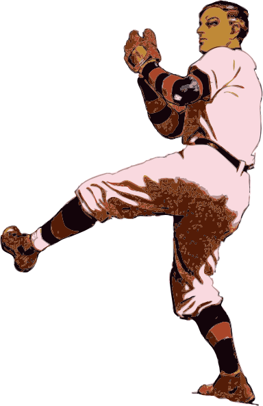 Baseball Pitcher clip art Free Vector