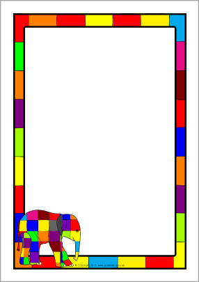 Elmer A4 page borders (SB4507) - SparkleBox