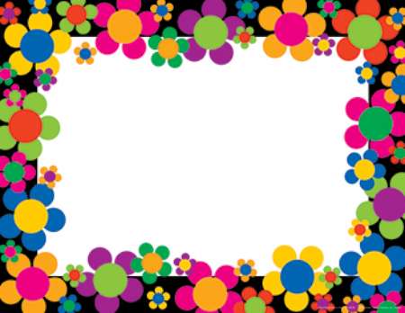 Flower power border clipart