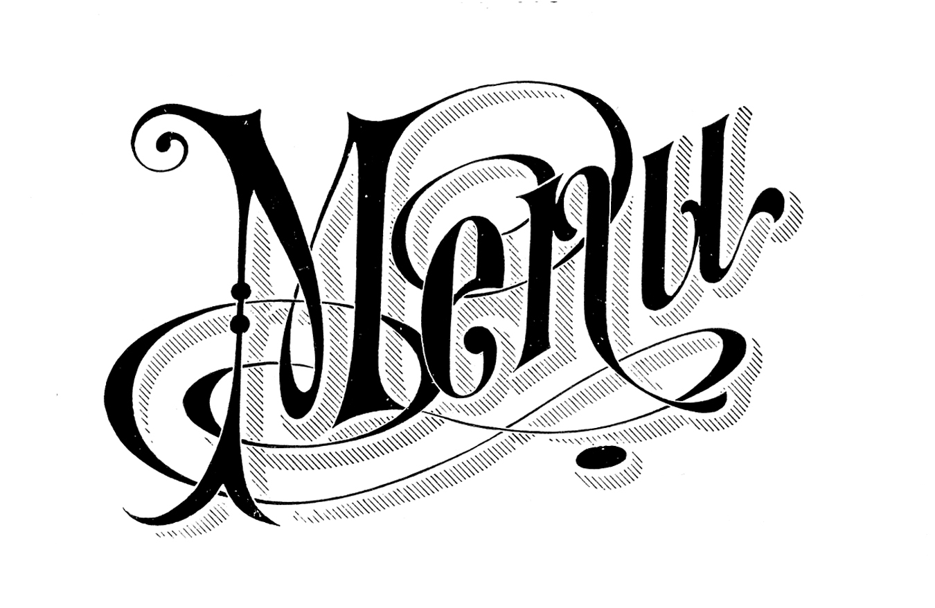 Vintage Menu Border Clipart