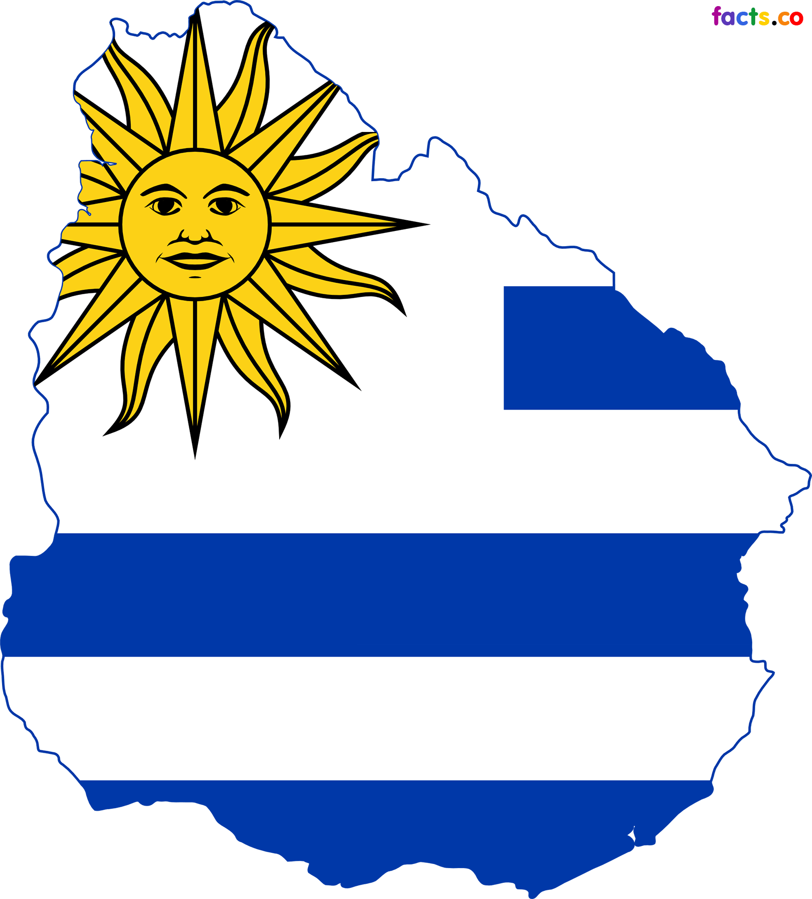 Uruguay Map - blank Political Uruguay map with cities