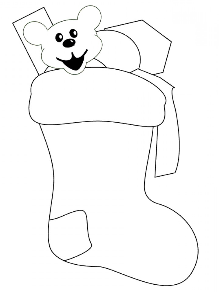 Hd Christmas Stocking Clip Art Black And White Layout | ClipArTidy
