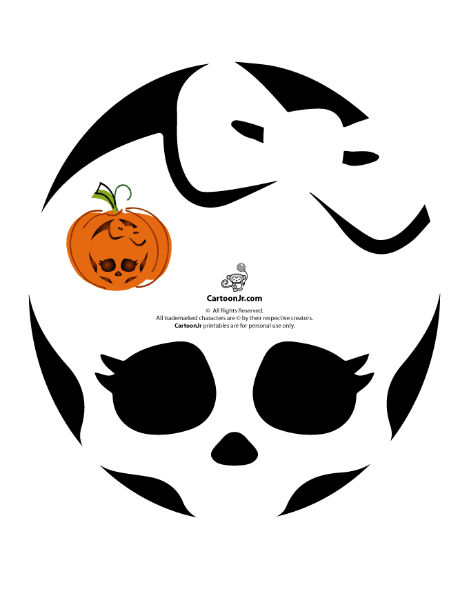 Monster High Pumpkin Carving Patterns - Woo! Jr. Kids Activities