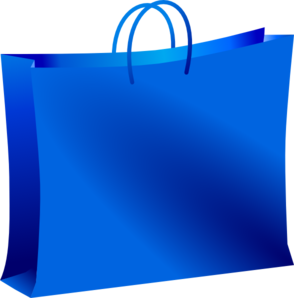 Blue Shopping Bag clip art - vector clip art online, royalty free ...