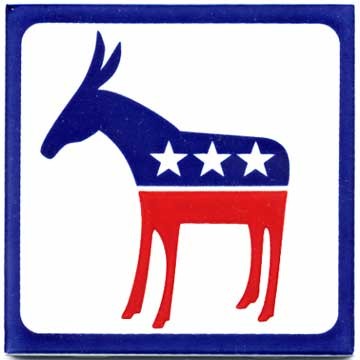 DEMOCRATIC DONKEY TILE - WALL PLAQUE - TRIVET POL #3 ...