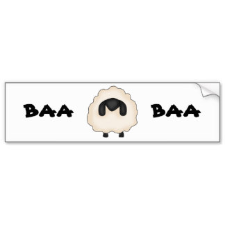 Cartoon Sheep Bumper Stickers, Cartoon Sheep Bumper Sticker Designs