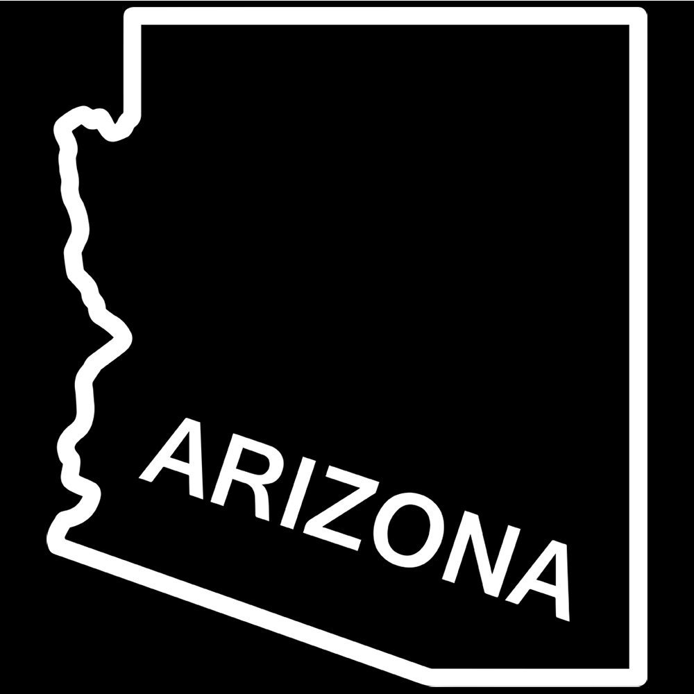 Arizona State Outline Decal - ClipArt Best