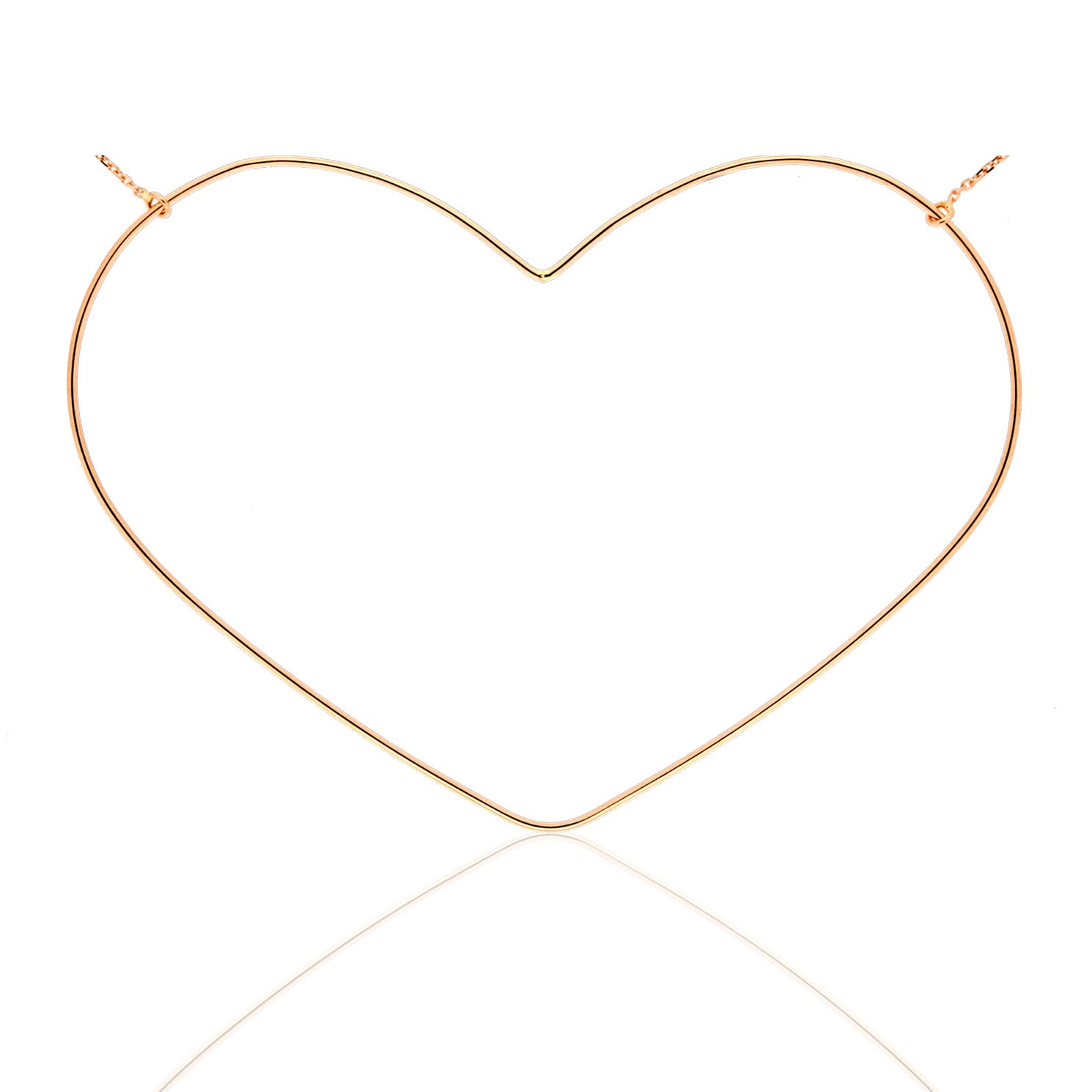 VANRYCKE Necklace ANGIE with Large Heart in 18 ct. Rose Gold