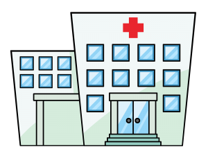Hospital building clipart