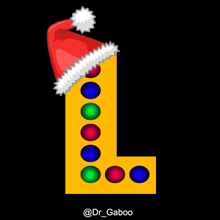 Letter L Christmas Hat Animated Gif for BBM | BlackBerry, Android ...