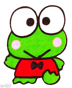 3&#034; HELLO KITTY SANRIO KEROPPI FROG CHARACTER FABRIC APPLIQUE ...