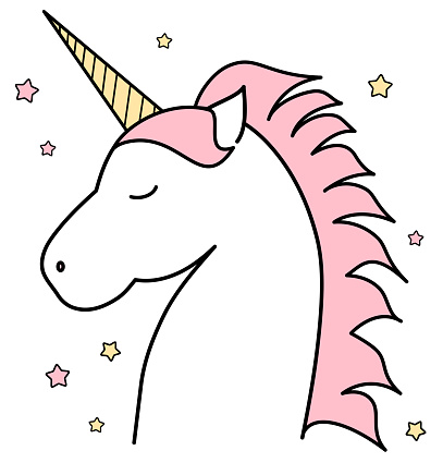 Unicorn outline clipart
