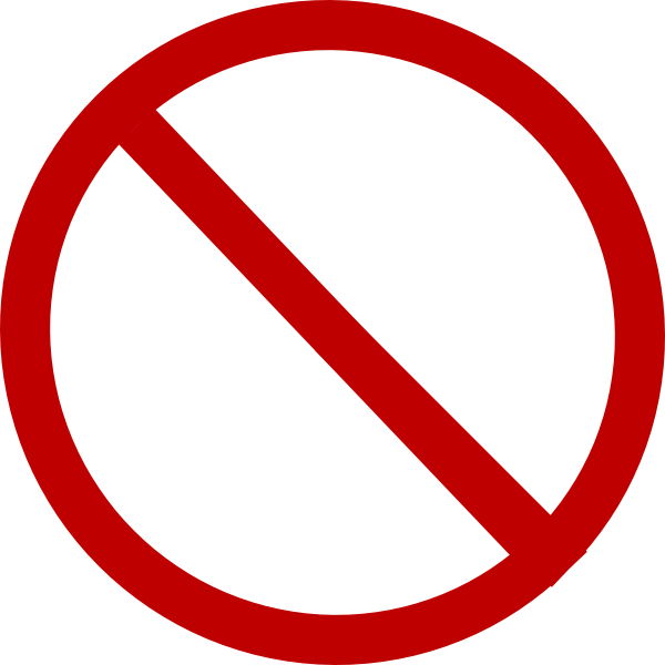 Red Circle With Slash Clipart