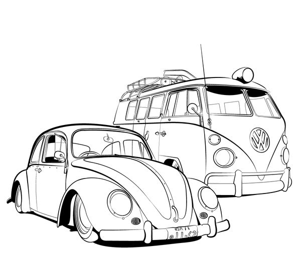 1000+ images about VW Beetle Drawings