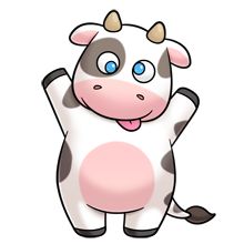 Cute cow clipart
