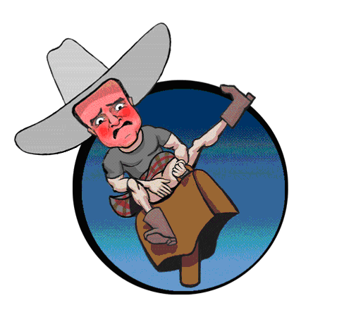 Animated Bull Rider Clipart