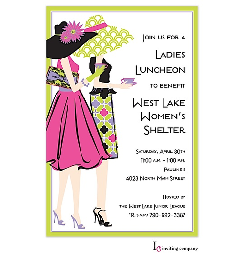 Tea party invitations