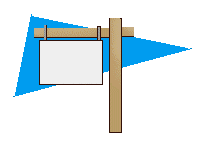 Real estate clip art and images of blue accented signs with no text