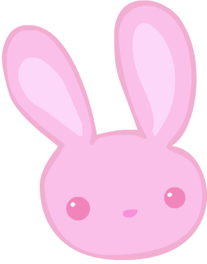 ROYALTY FREE CLIPARTS: Pink Bunny Head clipart *