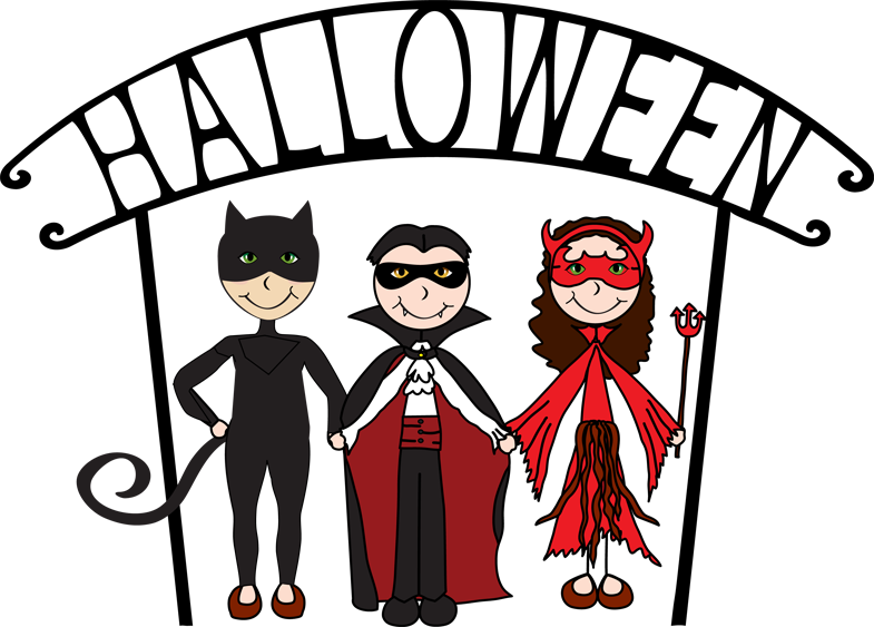 Halloween Cat, Dracula and She Devil