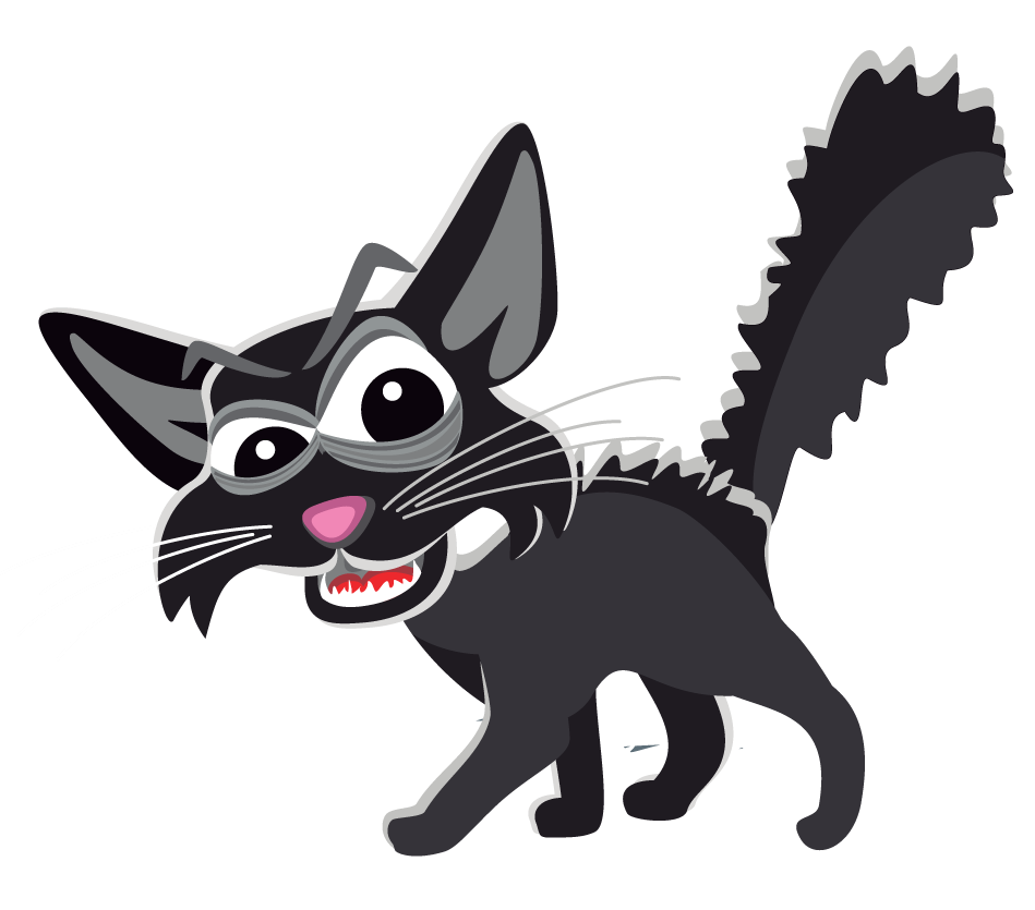 Scared cat clip art