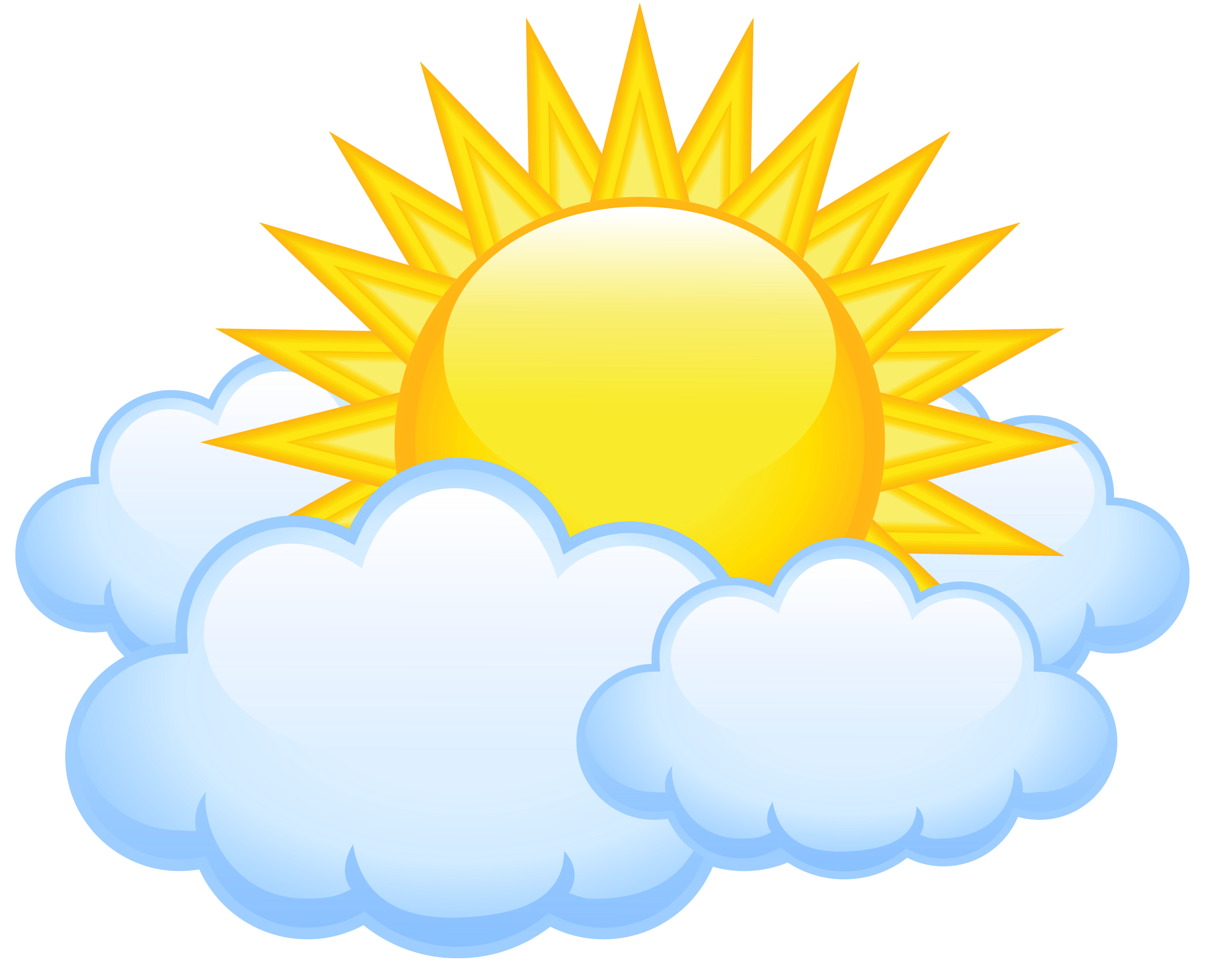 Clipart sun and clouds