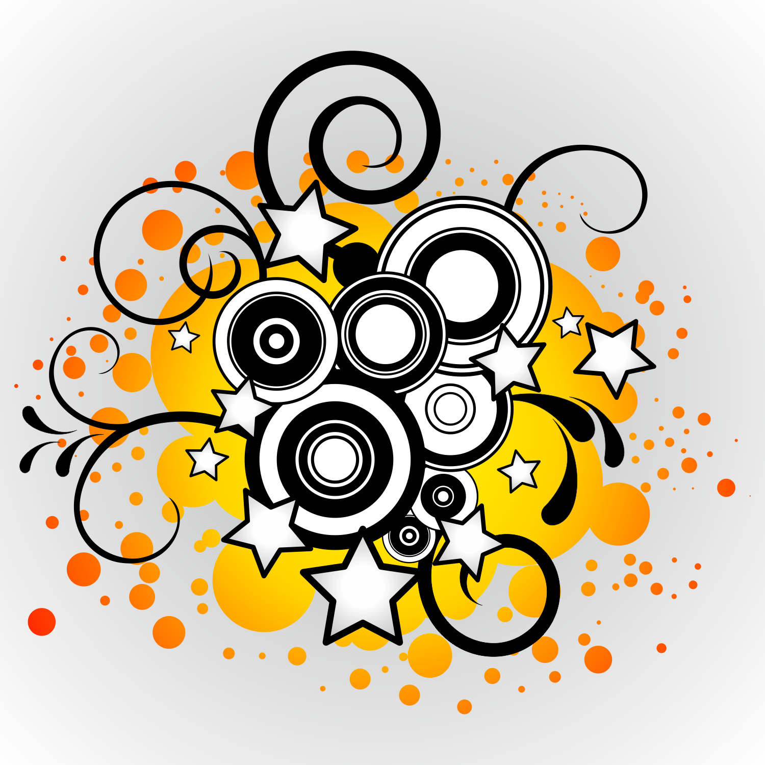 Vector for free use: Music background with stars