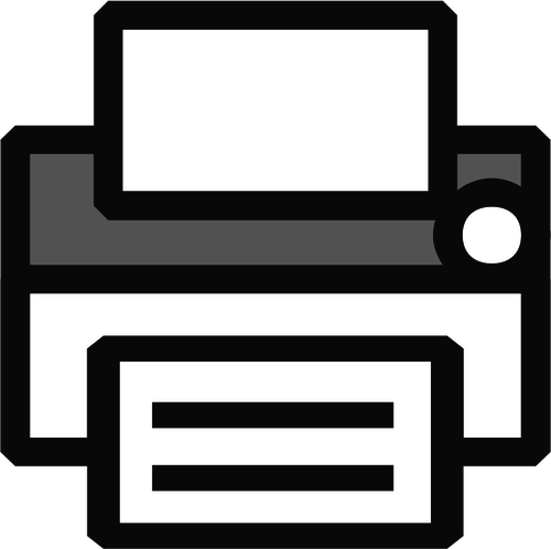 Vector illustration of simple office printer icon | Public domain ...