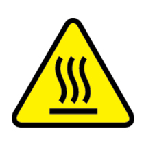 CableOrganizer - Warning Label, Vinyl, Hot Surface Symbol, 2 ...