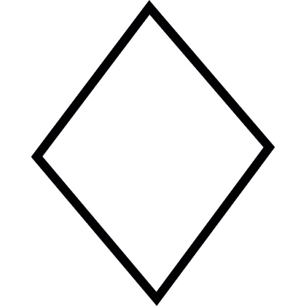 Diamond shape outline clipart