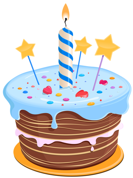 Boy birthday cake clipart