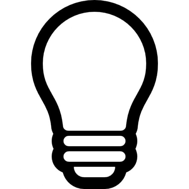 Light bulb outline Icons | Free Download