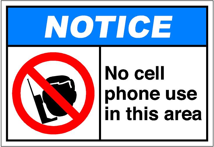 No cell phone zone clip art